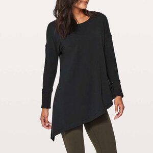 Lululemon Women's Black To The Point Long Sleeve Cotton Shirt Size 6